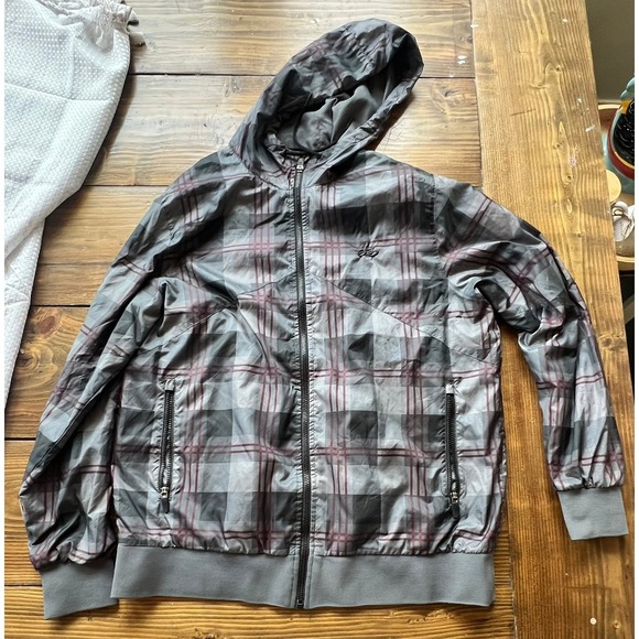 Nike Other - Nike 6.0 Women's Plaid Hooded Windbreaker Jacket  XL Full Zip Mesh Lined